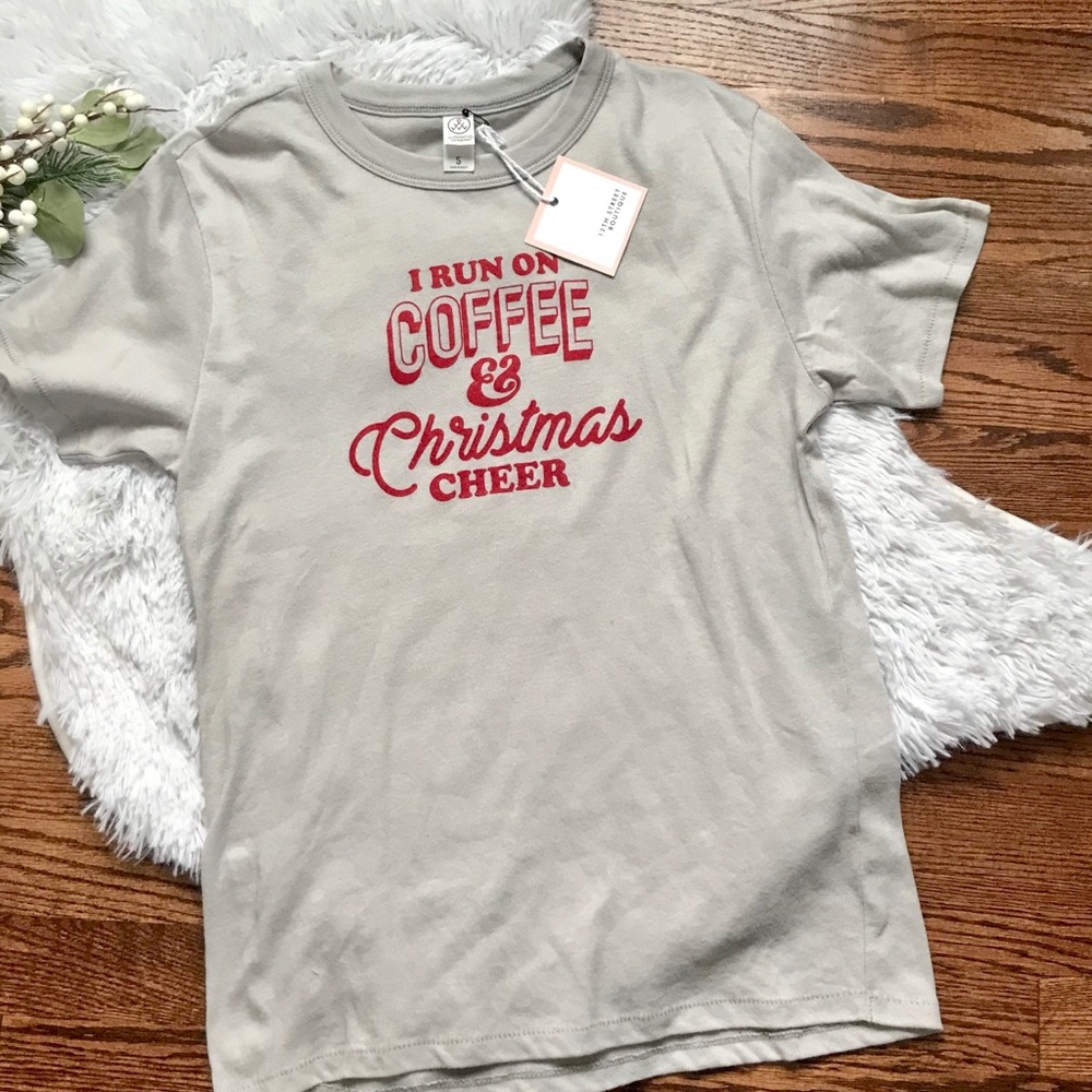 Coffee and Christmas cheer short sleeve t-shirt
